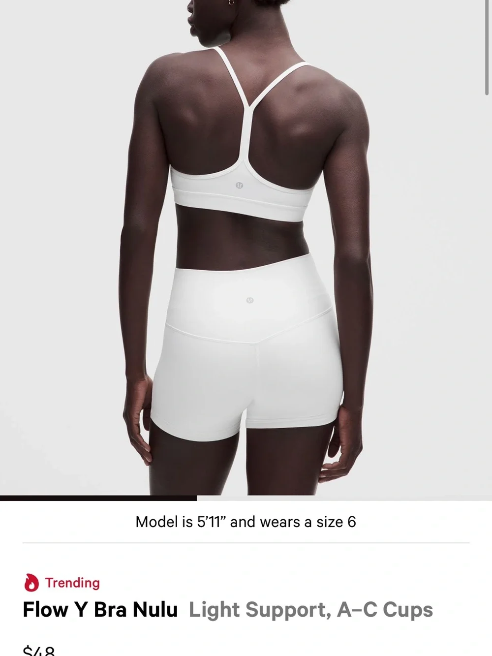 LuluLemon Athletica Light Sage Flow Y Bra Nulu Sports Bra